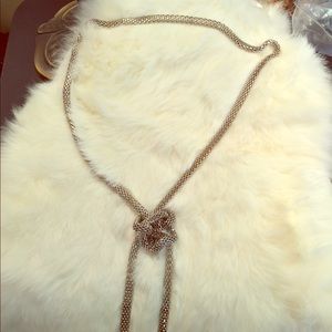 Whiting&Davis (?) 14”/23” Silvertone Mesh Necklace
